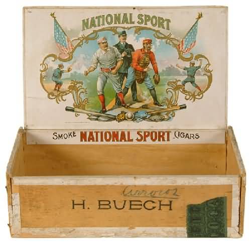 1880 National Sport Cigar Box